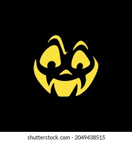 pumpkin carving for halloween simple vector