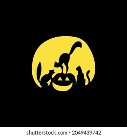 pumpkin carving for halloween simple vector