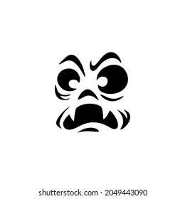 pumpkin carving for halloween simple vector