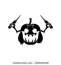 pumpkin carving for halloween simple vector