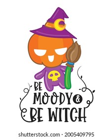 Pumpkin character cartoon, Halloween day, pumpkin halloween, Vector illustration.