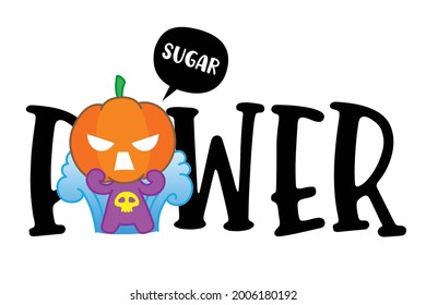 Pumpkin character cartoon, Halloween day, pumpkin halloween, Vector illustration.