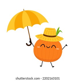 Diseño de caracteres de calabaza. Fondo vectorial de Halloween. Vector de cara de calabaza.