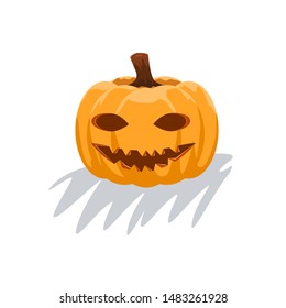 Pumpkin character for Halloween. Decorative pumpkin. Vector illustration.