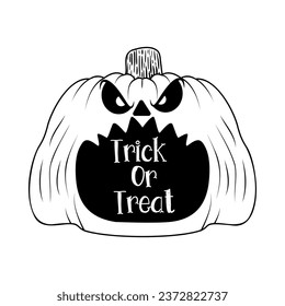 Pumpkin Character of Hallowen Isolated Retro Cartoon Vector