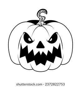 Pumpkin Character of Hallowen Isolated Retro Cartoon Vector