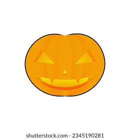 pumpkin character illustration can be use for sticker logo or poster