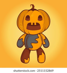 PUMPKIN CHARACTER WITH SPLASH ON COSTUME