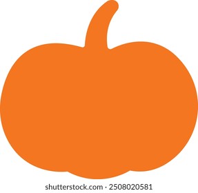 Pumpkin clip art design on plain white transparent isolated background for card, shirt, hoodie, sweatshirt, apparel, tag, mug, icon, poster or badge