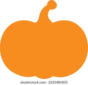 Pumpkin clip art design on plain white transparent isolated background for card, shirt, hoodie, sweatshirt, apparel, tag, mug, icon, poster or badge