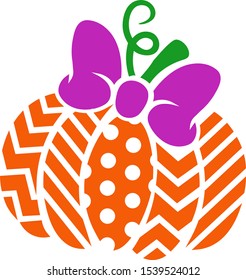 Pumpkin clip art. Grunge vector design. Thanksgiving Fall decor. Pumpkin drawing.