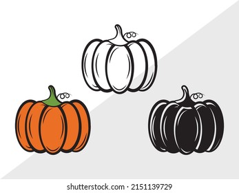 Ilustración de vectores imprimibles de clipart de calabaza