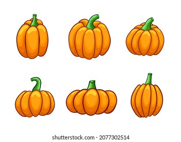 Pumpkin clipart vector design illustration isolated on white background