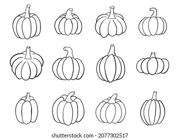 Pumpkin clipart vector design illustration isolated on white background