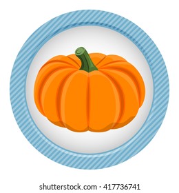 Pumpkin colorful icon