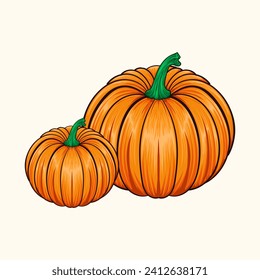 
Pumpkin  colorful vector design illustration