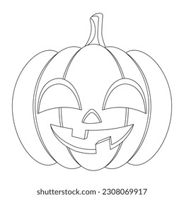 Pumpkin coloring book, vector illustration