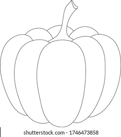caricatura de la página de color de calabaza arte vectorial e ilustración