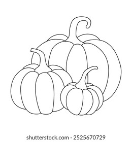 Pumpkin coloring pages for kids. Trace and color pumpkin. Pumpkin clipart outline vector. Coloring book for kids. Kindergarten and preschool worksheets printable for kids. Thanksgiving. Halloween.
