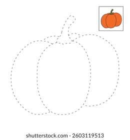 Pumpkin coloring pages for kids. Trace and color pumpkin. Thanksgiving pumpkin celebration coloring page worksheet printable. Thanksgiving activity worksheet for kindergarten and preschool.