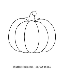 Pumpkin coloring pages for kids. Trace and color pumpkin thanksgiving. Pumpkin clipart outline vector. Thanksgiving fun activity coloring pumpkin vegetable for Kindergarten and preschool.