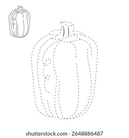 Pumpkin coloring pages for kids. Trace and color pumpkin thanksgiving. Pumpkin clipart outline vector. Thanksgiving fun activity coloring pumpkin vegetable for Kindergarten and preschool.