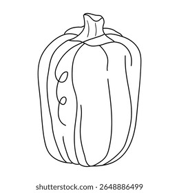 Pumpkin coloring pages for kids. Trace and color pumpkin thanksgiving. Pumpkin clipart outline vector. Thanksgiving fun activity coloring pumpkin vegetable for Kindergarten and preschool.