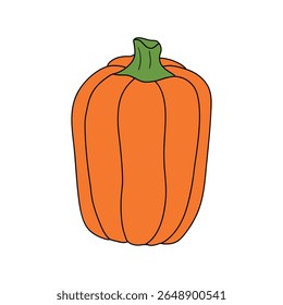 Pumpkin coloring pages for kids. Trace and color pumpkin thanksgiving. Pumpkin clipart outline vector. Thanksgiving fun activity coloring pumpkin vegetable for Kindergarten and preschool.