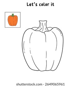Pumpkin coloring pages for kids. Trace and color pumpkin thanksgiving. Pumpkin clipart outline vector. Thanksgiving fun activity coloring pumpkin vegetable for Kindergarten and preschool.