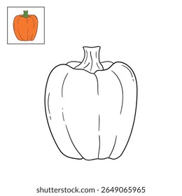 Pumpkin coloring pages for kids. Trace and color pumpkin thanksgiving. Pumpkin clipart outline vector. Thanksgiving fun activity coloring pumpkin vegetable for Kindergarten and preschool.