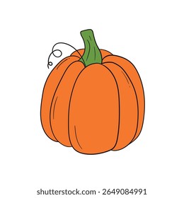 Pumpkin coloring pages for kids. Trace and color pumpkin thanksgiving. Pumpkin clipart outline vector. Thanksgiving fun activity coloring pumpkin vegetable for Kindergarten and preschool.