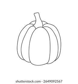 Pumpkin coloring pages for kids. Trace and color pumpkin thanksgiving. Pumpkin clipart outline vector. Thanksgiving fun activity coloring pumpkin vegetable for Kindergarten and preschool.