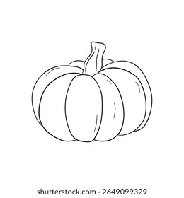 Pumpkin coloring pages for kids. Trace and color pumpkin thanksgiving. Pumpkin clipart outline vector. Thanksgiving fun activity coloring pumpkin vegetable for Kindergarten and preschool.