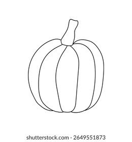 Pumpkin coloring pages for kids. Trace and color pumpkin thanksgiving. Pumpkin clipart outline vector. Thanksgiving fun activity coloring pumpkin vegetable for Kindergarten and preschool.