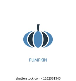 pumpkin concept 2 colored icon. Simple blue element illustration. pumpkin concept symbol design from Autumn set. Can be used for web and mobile UI/UX