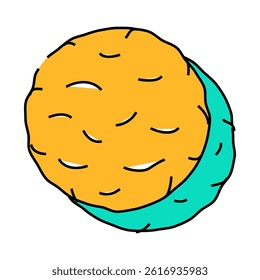 pumpkin cookies line icon vector. pumpkin cookies sign. isolated symbol illustration