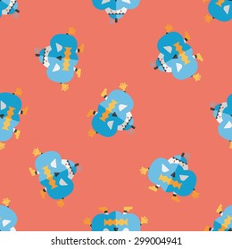 Pumpkin costume flat icon,eps10 seamless pattern background