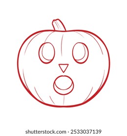 Pumpkin Craft Illustration for Halloween