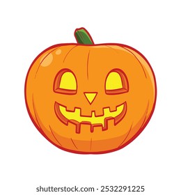 Pumpkin Craft Illustration Vector for Halloween