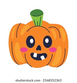 pumpkin creatures emoji isolated vector