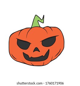 Pumpkin creepy , vector design for banner, poster, greeting card, party invitation.