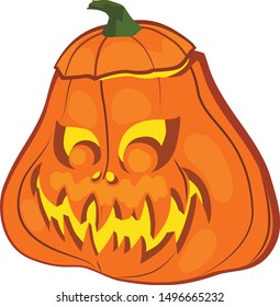 pumpkin. Cut out face for Halloween. laughs