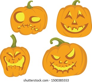 pumpkin. Cut out face for Halloween. laughs