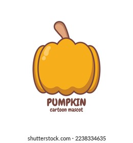 Pumpkin. Cute cartoon vegetable vector character set isolated on white