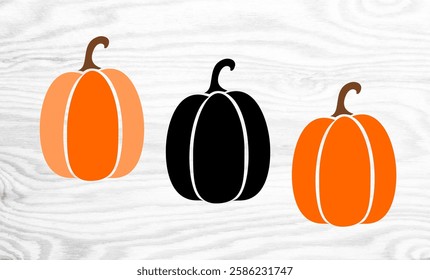 Pumpkin Cutout Outline Bundle - EPS Vector Stock illustration 
#16