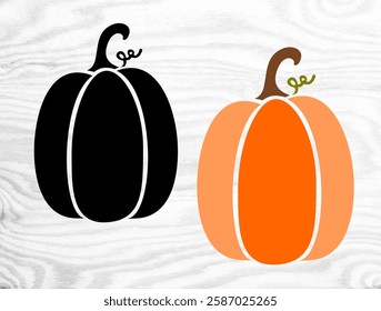 Pumpkin Cutout Outline Bundle - EPS Vector Stock illustration 
#18