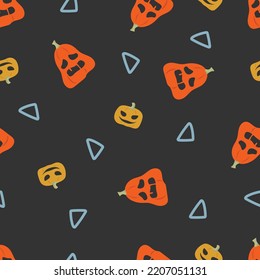 Ropa de calabaza oscura Halloween patrón de fiesta de caricatura fantasma del doodle