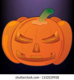 Pumpkin the dark light halloween - Vector illustration