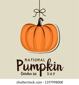 Pumpkin day card or background. vector illustration.