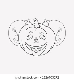 Pumpkin decoration icon line element. Vector illustration of pumpkin decoration icon line isolated on clean background for your web mobile app logo design.